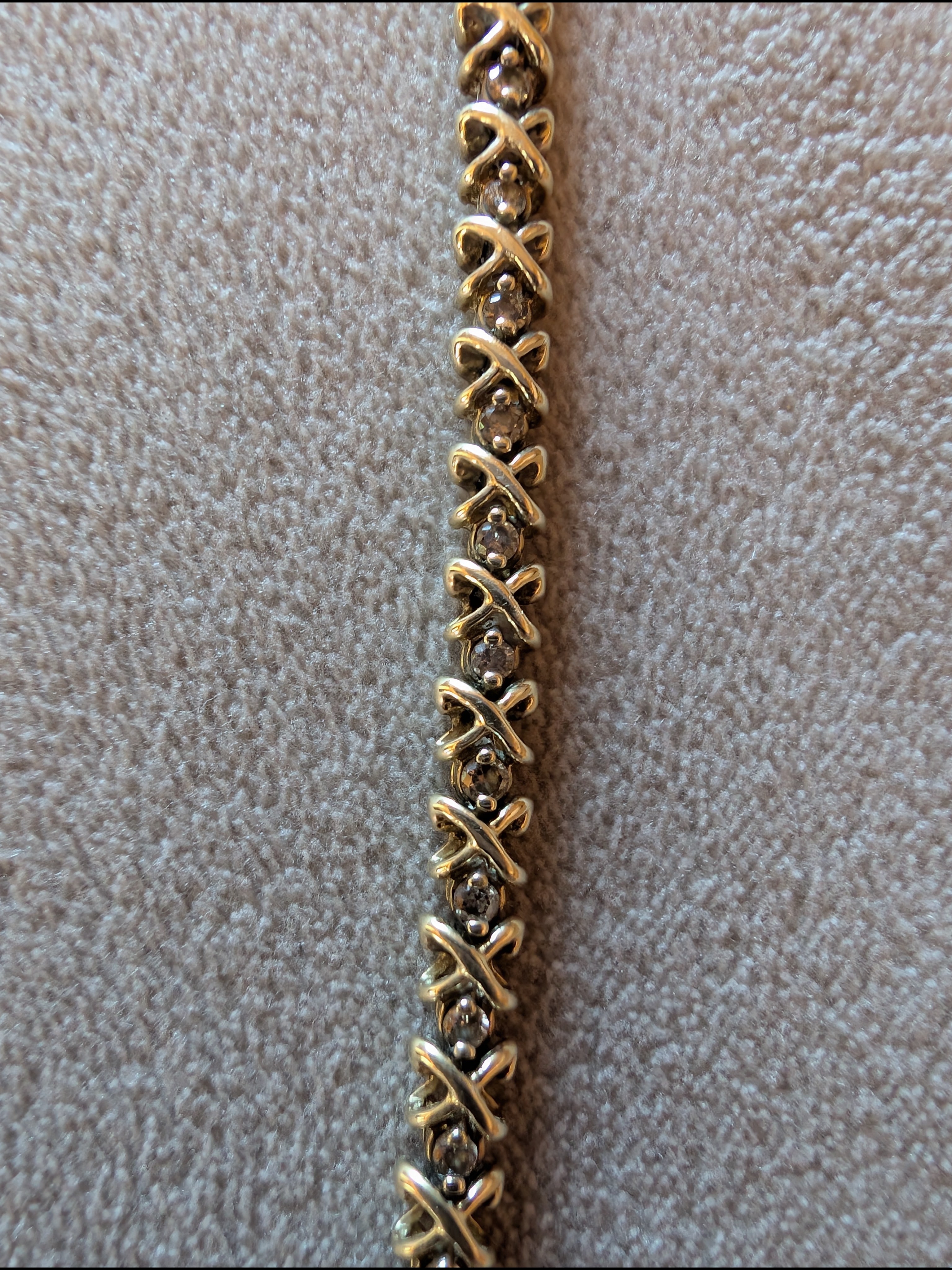 10k Yellow Gold Champagne Diamond Bracelet